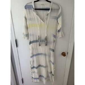 Roller Rabbit Women’s M Swim Coverup Long Tasseled 3/4 Sleeve Beachwear
